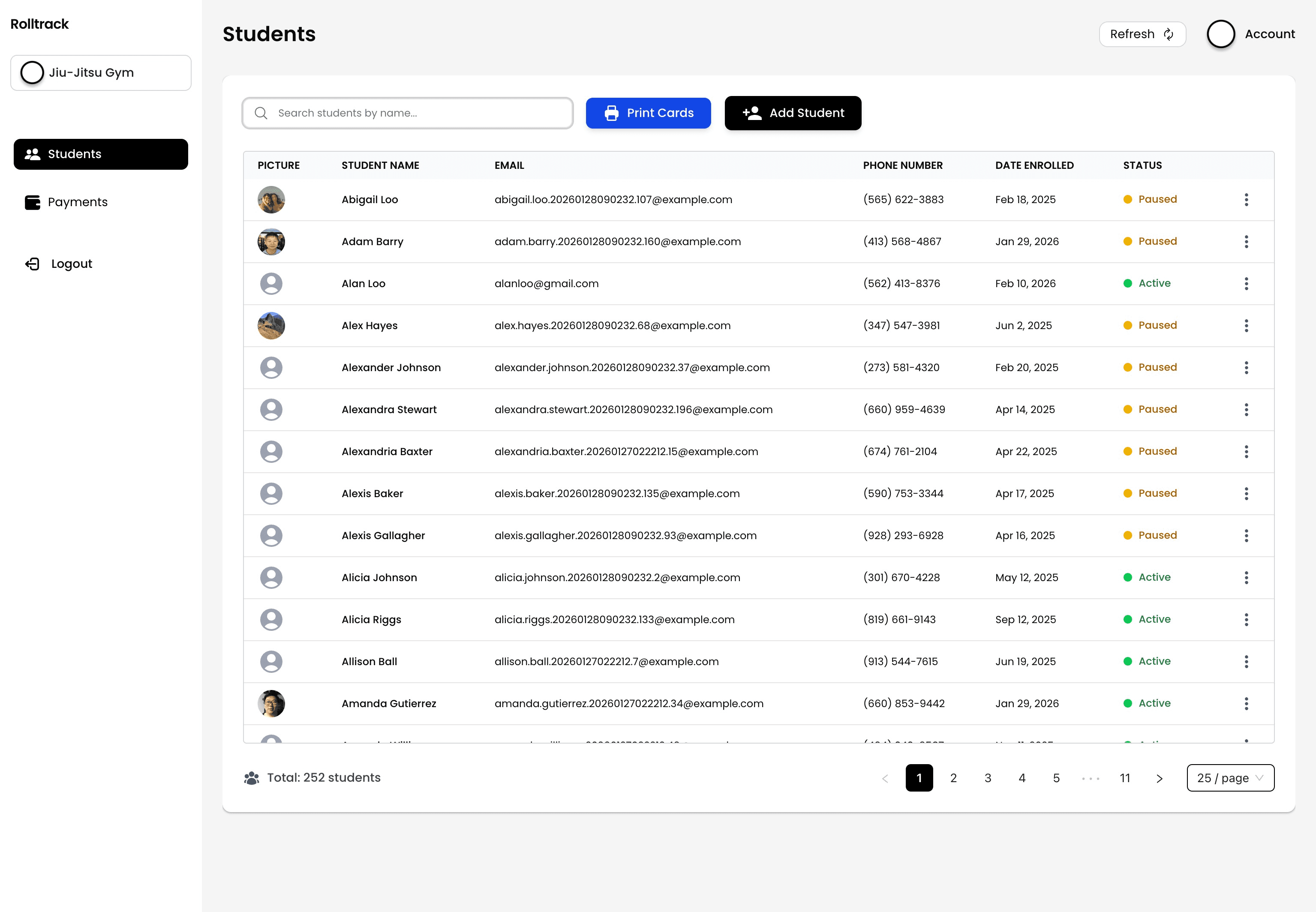 Student Page